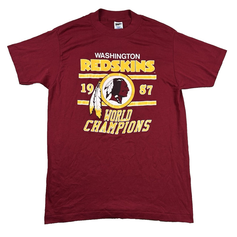 Vintage Trench Redskins Shirt Mens L (Fits Small) 1980s NFL Football Washington